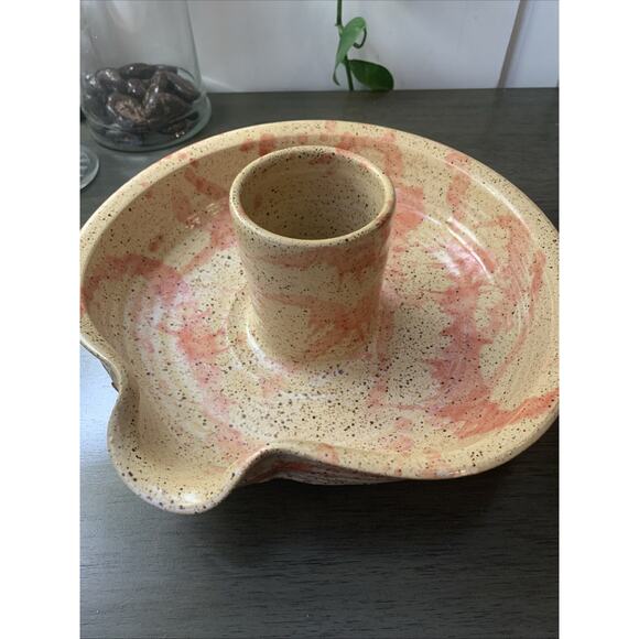 Cottage Pottery Chips And Salsa Serving Tray, Hand Thrown, Glazed, Chardon, OH - Picture 8 of 8